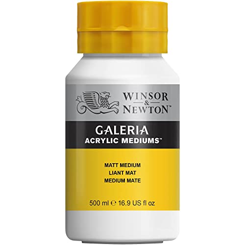 Winsor & Newton Galeria Acrylic Matte Medium, 16.9-oz (500ml) Jar - color: Matte Medium, style: 16.9-oz