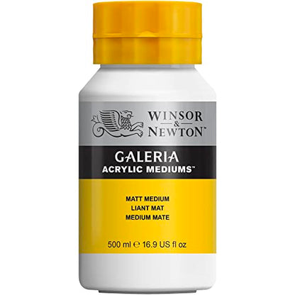Winsor & Newton Galeria Acrylic Matte Medium, 16.9-oz (500ml) Jar - color: Matte Medium, style: 16.9-oz