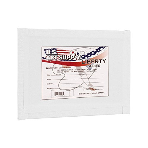 U.S. Art Supply 4 X 6 Inch Art Canvas Board Panels 12 Pack - 8 Ounce Heavyweight Cotton Acid Free Canvases for Painting Acrylics and Watercolor (1 Case of 12 Single Canvas Painting Panels) - size: 4" x 6"