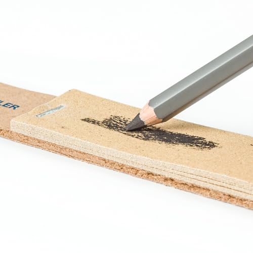 STAEDTLER Sandpaper Lead Pointer, 12 sheets, Fine, Mounted on Wooden Handle, Manual Handheld Pencil Sharpener for Pencils, Pastels, Charcoal Sticks, Crayons, and Blending Stumps; for Art Drawing