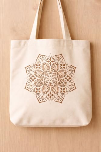 UNbox that Feelings Mandala Stencil Set (Pack of 9) – 8x8 Inch Reusable Mylar Stencils for Painting on Wood, Wall, Fabric, Furniture, Canvas & DIY Crafts Medium White