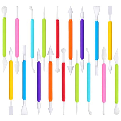 18 PCS Modeling Clay Tools, Double-Ended Air Dry Clay Sculpting Tools Polymer Clays Tool Kit for Beginners Professional Modeling Shaping Dotting Carving Pottery DIY Craft Projects