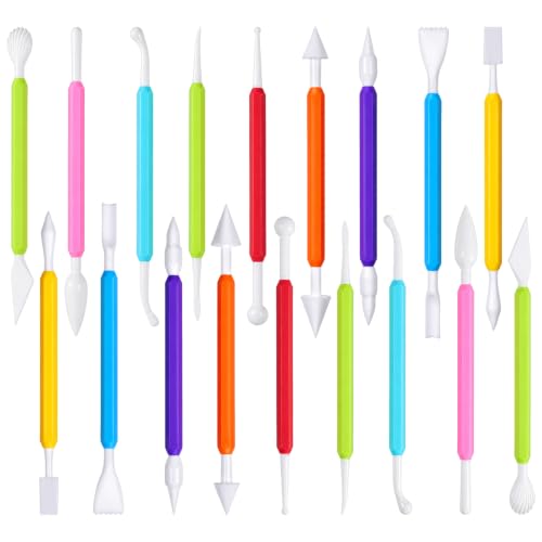 18 PCS Modeling Clay Tools, Double-Ended Air Dry Clay Sculpting Tools Polymer Clays Tool Kit for Beginners Professional Modeling Shaping Dotting Carving Pottery DIY Craft Projects