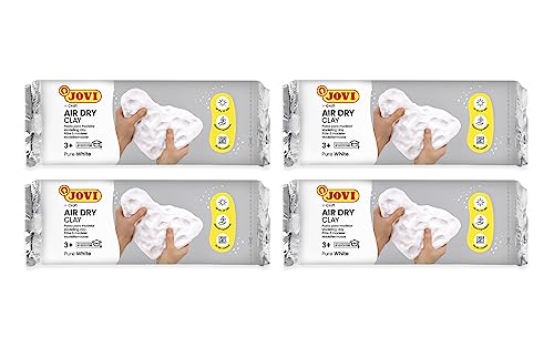 Jovi - Air Dry Clay, Set of 4 Units, 2.2lb Each, Total of 8.8lb, White - color: White, size: 8.8 lb