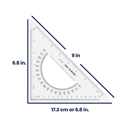 Pacific Arc - Triangle Set 10 Inch 30/60 & 45/90 - Student, Professional or DIY use. - 2 Pack - size: 10 Inches, style: 2 Pack