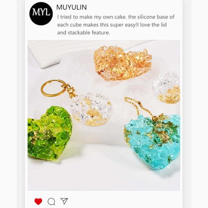Crystal Stones Pendant Resin Molds, 5-Cavity Necklace Jewelry Silicone Molds for Epoxy Resin, DIY Casting Craft Mold for Keychain Jewelry Making