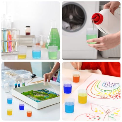 90PCS Epoxy Mixing Cups Kit, 40PCS 100ml Disposable Graduated Cups Transparent Scale Cups with 50 Pack Wooden Stirring Sticks for Paint Mixing, Jewelry Making, Liquid Measuring - color: Clear cups+wooden stick, size: 100ml