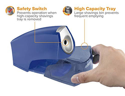 Bostitch Office Electric Pencil Sharpener for Classroom & Desk Use, Heavy-Duty Stall-Free Motor, High-Capacity Shavings Tray, Dark Blue - color: Dark Blue