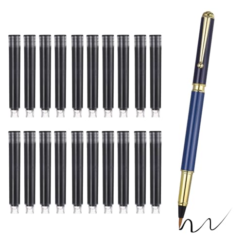 PATIKIL Calligraphy Brush Pens Refillable Brush Pen Set Chinese Hand Blue | Writing Marker Kits, with Fountain Black Ink Metal Clip, for Lettering Journaling Art Drawing - color: Blue