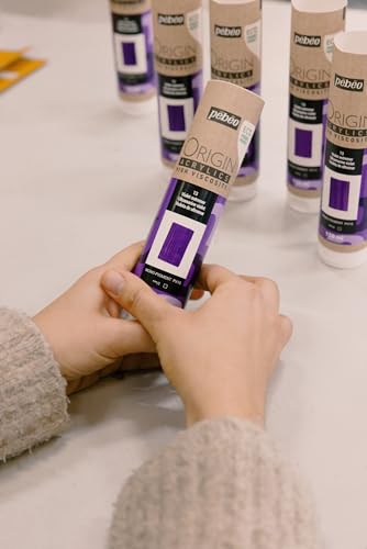 PEBEO Origin Acrylics 120ml Matte Acrylic Paint, Ultramarine Violet | Muted atmospheric violet in matte heavy-body acrylic - shadow and twilight mixes; holds knife marks on canvas. - color: Ultramarine Violet
