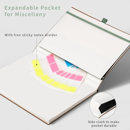 AHGXG Graph Paper Notebook, 120 GSM Paper, 96 Pages, B5 (7.6'' X 10'') - color: Sage Green, style: B5-Grid-120G