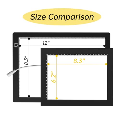 Magnetic Slide Viewer 8”x6” Light 5600K Ultra-Thin 10 Levels Adjustable Brightness Backlight for Slides and 35mm Film Negative Scanning - color: 8"x6" Magnetic Version