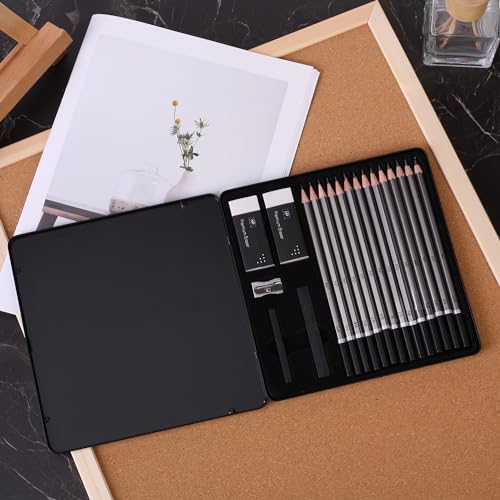 Mr. Pen- Drawing Sketching Pencil Set, 19 pcs, Graphite Pencils (10B-6H) - size: 19 pcs