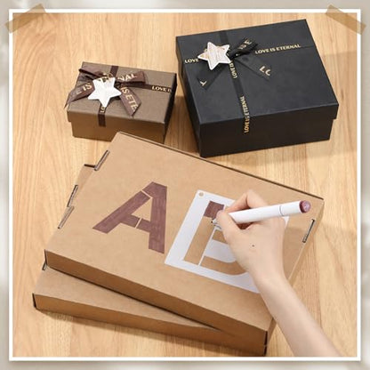Affrolling 144 Pcs Letter Number Stencils Reusable,3,4,5,6 Inch,Regular | Alphabet Number Templates for Painting Wood Walls Signs, Great in DIY Crafts Teaching, Durable Plastic with Repeated Use - size: 3,4,5,6 Inch, style: Regular
