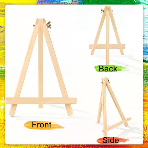 32 Pack 9 Inch Wood Easels, Easel Stand for Painting Canvases | Art and Crafts, Tripod Painting Party Easel, Kid Student Tabletop Easels for Paint, Portable Canvas Photo Picture Sign Holder - style: 32 Pack