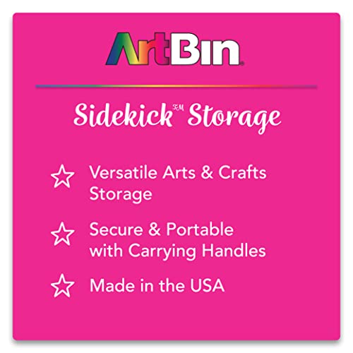 ArtBin 6815AG Mini Sidekick Carrying Case, Portable Art & Craft Organizer with Handle, [1] Plastic Storage Case, Clear (Pack of 6) - size: Mini (Pack of 6)