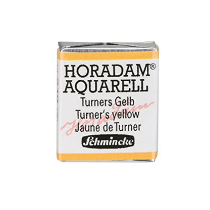 Schmincke HORADAM AQUARELL 219 Turners Yellow, 14 219 044, 1/2 pan - color: 219 Turner`s yellow