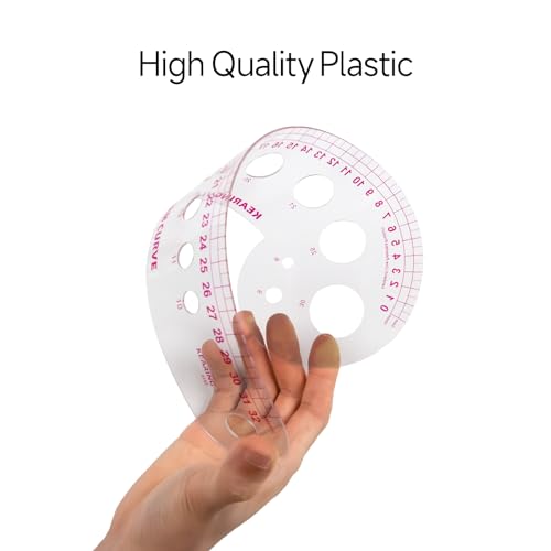 KEARING 32cm Metric French Curve Ruler - Clear Plastic Sewing Pattern Tool - style: 6132(32cm)