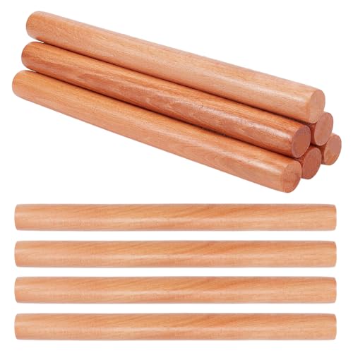 OLYCRAFT 10Pcs 11.8 Inch Classic Wood Rolling Pins Clay Rolling Pins - size: 11.8 inch