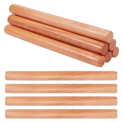 OLYCRAFT 10Pcs 11.8 Inch Classic Wood Rolling Pins Clay Rolling Pins - size: 11.8 inch