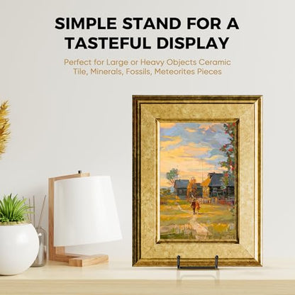 TR-LIFE 14 Inch Heavy Duty Plate Stand (4 Pack) - Metal Display Easel for Large Plates, Platters, Picture Frames, Signs, and Posters - size: 14 Inch