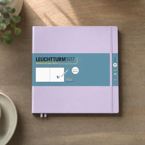 Leuchtturm1917 - Square Hardcover Sketchbook (Lilac) - 112 Pages of 150g/m² Paper - color: Lilac, size: Square