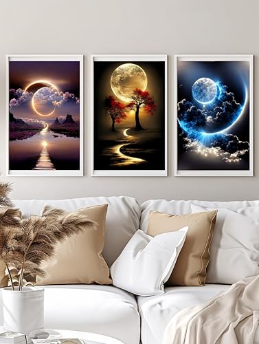 6 Pack Diamond Art Kits for Adults,Landscape 5D Diamond Painting Sets - color: KM463+464+465+466+467+468-1