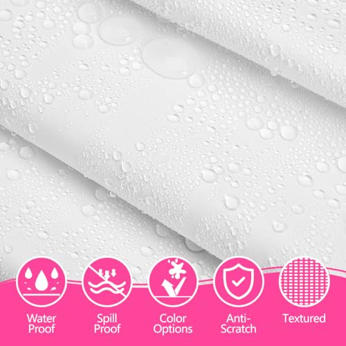 White Round Disposable Plastic Tablecloth 84 Inch [5-Pack] - Waterproof, Oil-Resistant for Parties & Events - color: Fa2 - White, size: 5 PACK | Round | 84 Inch