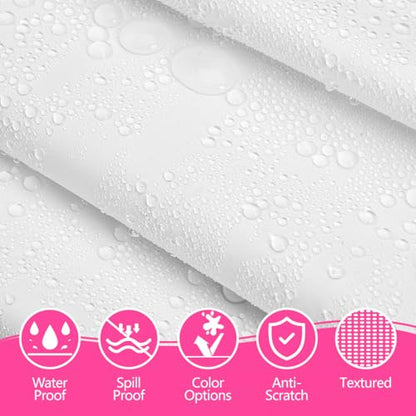 White Round Disposable Plastic Tablecloth 84 Inch [5-Pack] - Waterproof, Oil-Resistant for Parties & Events - color: Fa2 - White, size: 5 PACK | Round | 84 Inch