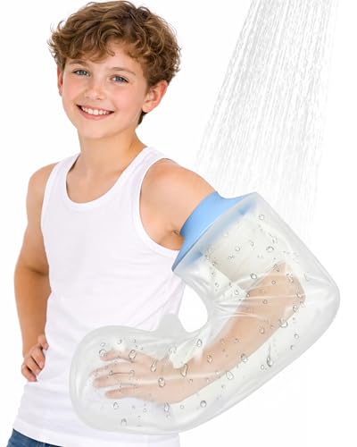 Waterproof Cast Cover for Shower Arm Kids, Light Blue, Arm-L - color: Light Blue, size: Arm-L (22.4" Length)