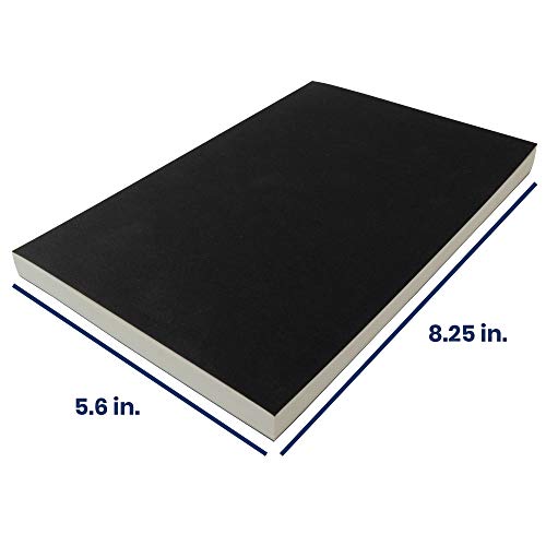 LayFlat Sketchbook - 5.5 x 8.25 Inches - Black Blank Note Book, 64 Sheets, Thick 100gsm Paper… - color: Black, size: Medium