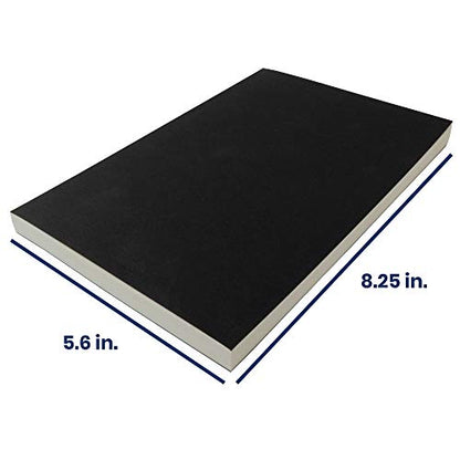 LayFlat Sketchbook - 5.5 x 8.25 Inches - Black Blank Note Book, 64 Sheets, Thick 100gsm Paper… - color: Black, size: Medium