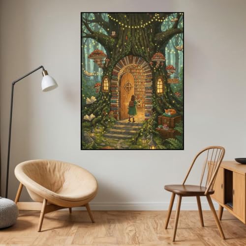 HHMATITS Tree Diamond Art Kits for Adults, Diamond Painting Kits 12×16IN - color: Tree-1