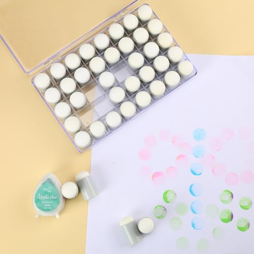 40 Pieces Sponge Daubers with Storage Case - Great for Applying Ink, Chalk, Paint, and More to Your Projects - Applicator for Stenciling, Sponging, and Detailed Effects - color: Gray