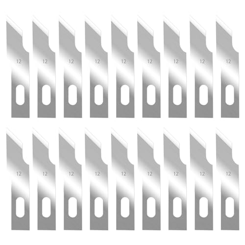 120 Pcs Exacto Knife Blades, #12 High Carbon Steel Hobby Knife Blade Refills Hobby Knife Replacement Blades for Craft, Scrapbooking, Stencil - size: #12