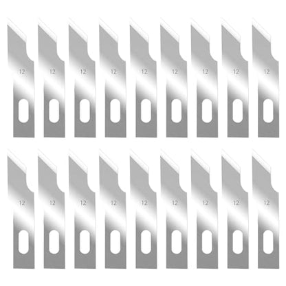 120 Pcs Exacto Knife Blades, #12 High Carbon Steel Hobby Knife Blade Refills Hobby Knife Replacement Blades for Craft, Scrapbooking, Stencil - size: #12