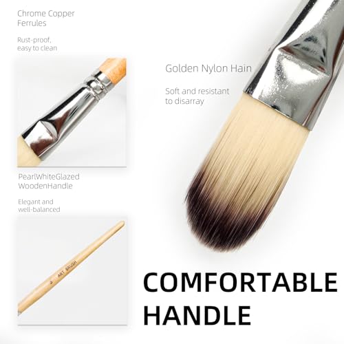 Wesquer Paint Brushes Set for Acrylic, Oil, Watercolor & Face Painting - 25 Piece Artist Brush Kit with Palette Knife, for Artists, Beginners & Adults