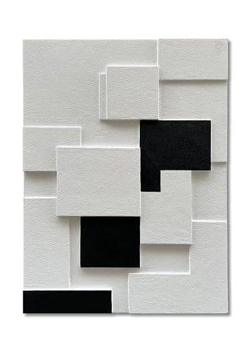 Art 40x28 inches Modern Minimalist Black and White Abstract Art Oil Painting Hand Painted Canvas Wall Art Deco Painting - color: Yi106