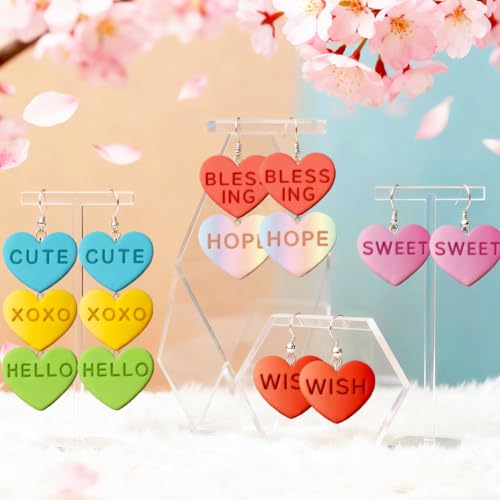 20pcs Heart Shape Polymer Clay Cutter Set with Inspiring Words Clay Cutters for Jewelry Making - color: Inspiring Words