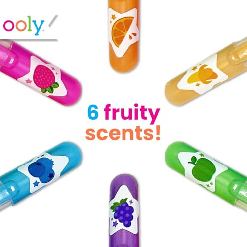 OOLY Yummy Yummy Scented Gel Pens, Metallic, Set of 6 | Ages 3+, Fruity Scented Gel Ink, Writes on Black Paper, 1.0mm Nib, Metallic Colors, Fun Pens for Kids - style: Metallic - Set of 6