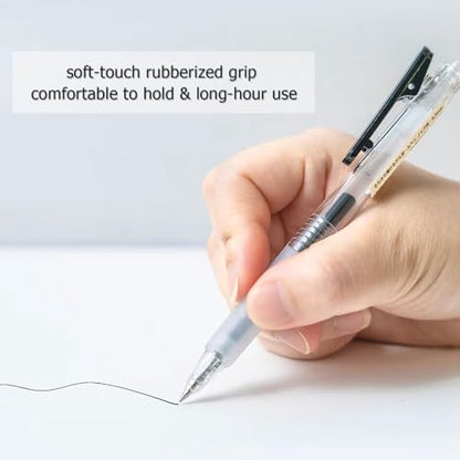 0.38 Ultra Fine Point Retractable Gel Pens,Refillable Black Ink | Micro Precision Tip,6 Count, Extra Fine Line, Smudge Free Quick Drying Smooth Refills for Journaling Planner Note Taking - style: 6 Counts