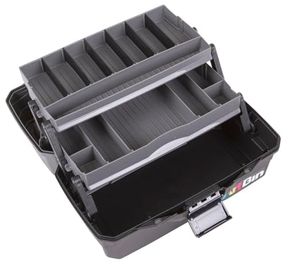 ArtBin 6892AG 2-Tray Art Supply Box, Portable Art & Craft Organizer with Lift-Up Trays, [1] Plastic Storage Case, Gray/Black - style: Two Tray