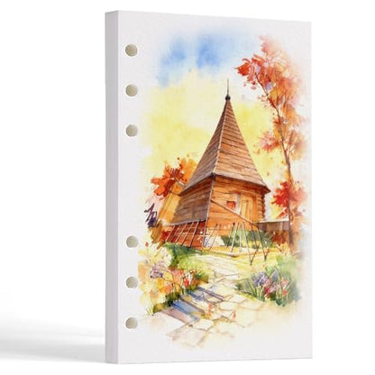 Fuumuui Watercolor Sketchbook Paper Refill - 20 Sheets 140 LB (300 GSM) Cold Pressed, Acid-Free Cotton Paper for Painting, Drawing, Art Journaling, Sketchbook As Travel Notebook - 4 x 6.5 inches - size: 4 x 6.5 inches