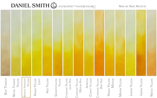 Daniel Smith Extra Fine Watercolor Paint, 5ml Tube, Bismuth Vanadate Yellow, 284610154 - color: Bismuth Vanadate Yellow