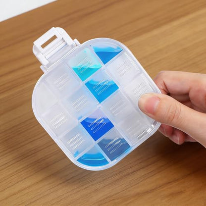 4-Piece Paint Storage Palette Insert Set with Removable Silicone Liners - Airtight Seal Keeps Gouache, Acrylic & Watercolor Paints Moist for Days, Compact 3.5x3.5x0.95in