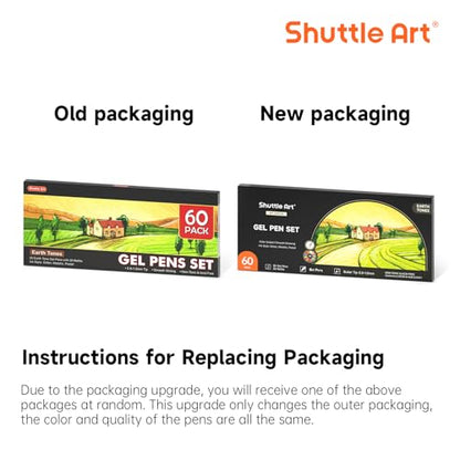 Shuttle Art 60 Pack Earth Tone Gel Pens, 30 Brown Earth Tone Gel Pens with 30 Refills for Adults Coloring Books Journaling Drawing Nature, Landscapes, Animals Scenes - color: 60 Pack Earth Tone