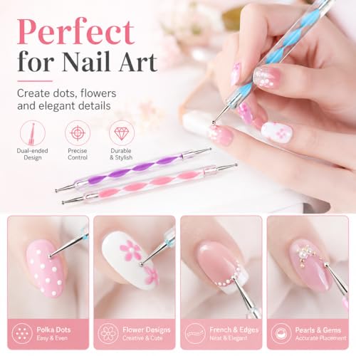 ABenkle 10Pcs Art Dotting Tools for Nail Art, Ball Tip Clay Tools Sculpting Pattern Tracing Stylus, Ball Embossing Stylu for Drawing,Painting Rocks Mandalas,Art Dot Tools