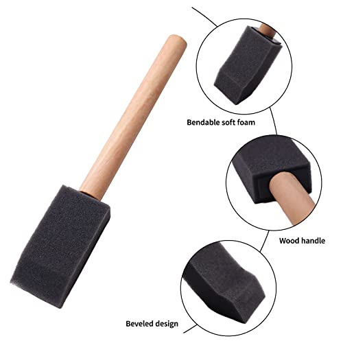 Foam Paint Brushes, 27 Pack, 1 Inch Sponge Brushes for Painting - size: 1 inch, 27 pack