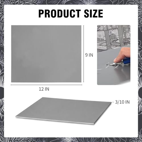8 Pcs 9x12 Soft Linoleum Carving Block, Linocut Block for Printmaking, Gray | Engraving Art Project, Printmaking Artist Studio Supplies - color: Gray, size: 9'' x 12'' 8 Pack