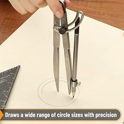 Mr. Pen- Professional Compass for Woodworking, Compass with Wing